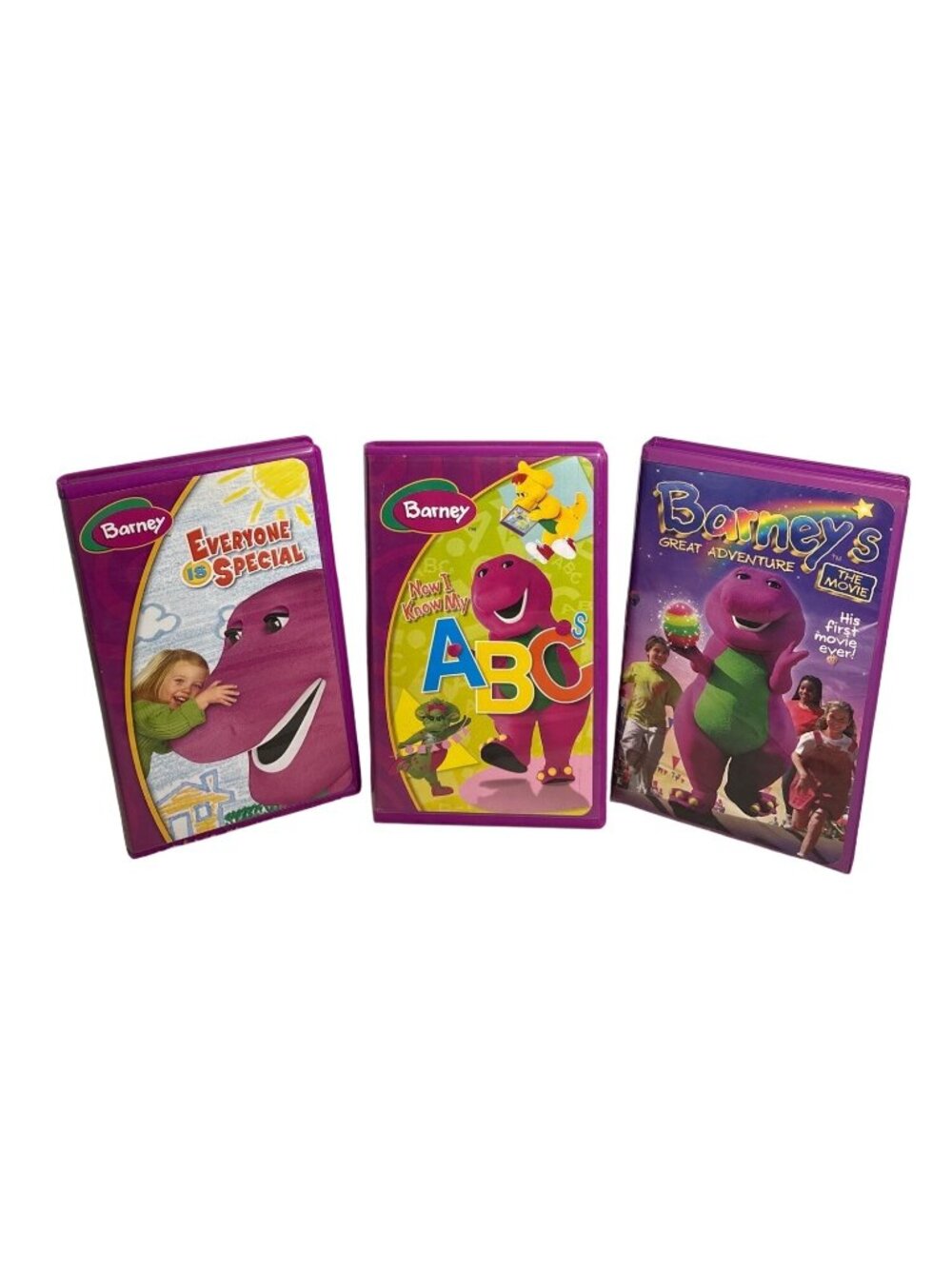 Barney VHS Lot Of 3 Everyone Is Special Now I Know My ABCs & Great Adventure